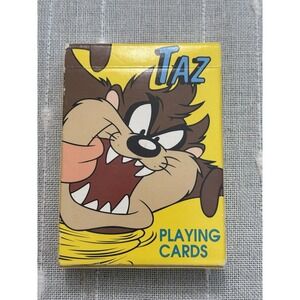 Vintage 1996 Warner Bros Looney Tunes Taz Playing Cards Deck Fun Made In USA